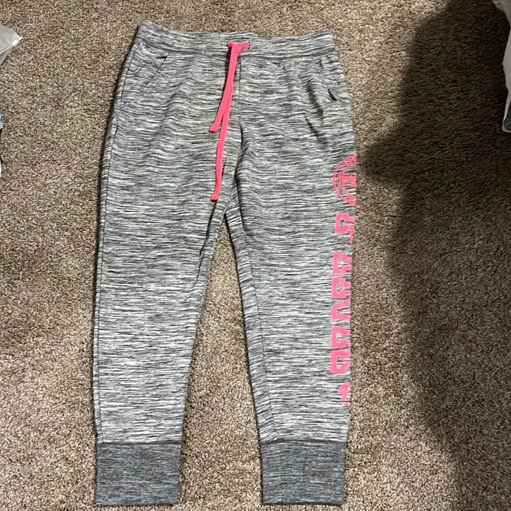 PINK Victoria's Secret Gray Joggers with Pink Accents